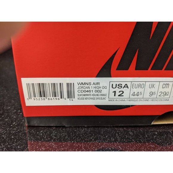 Nike Air Jordan 1 High OG White Seafoam Green Pink Women's 12 Men's 10.5 NIB - Picture 11 of 11